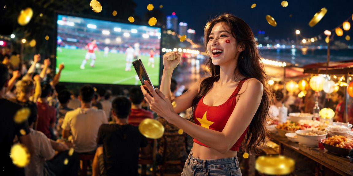 Khung cảnh cá cược bóng đá sôi động tại chợ đêm Quy Nhơn về ban đêm